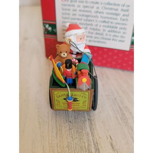 Enesco peddle pushin' Santa 1991 ornament Xmas - Picture 3 of 5